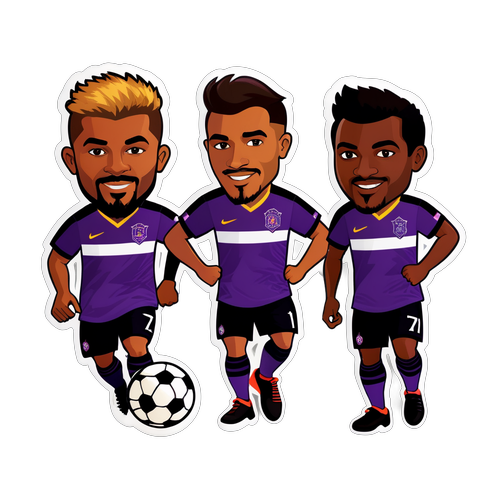 Stiker Persahabatan Pemain Orlando City dan Chicago Fire