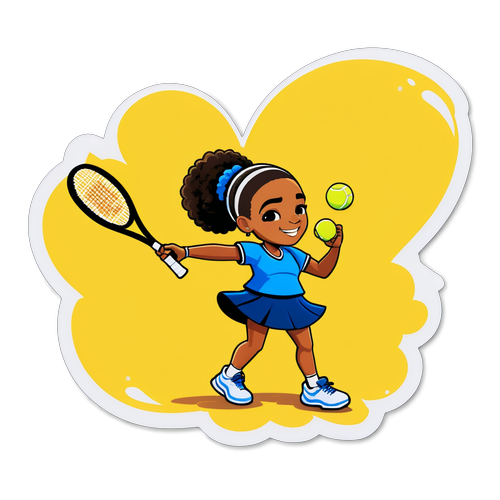 Humoristisk Tennis Sticker med Serene Williams