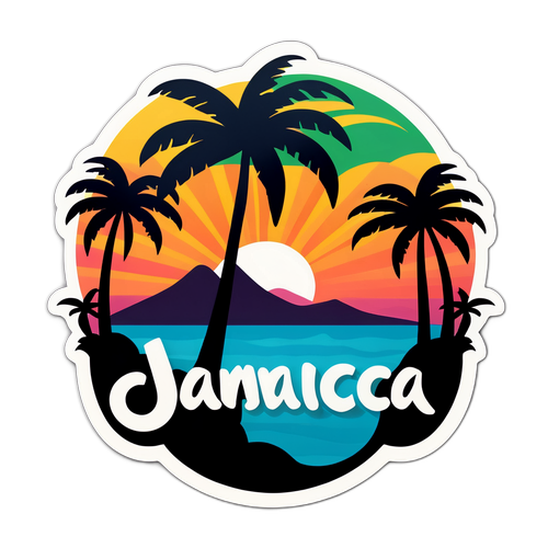 जमैका का उष्णकटिबंधीय डिजाइन स्टिकर