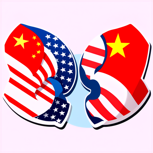 中美经济合作贴纸