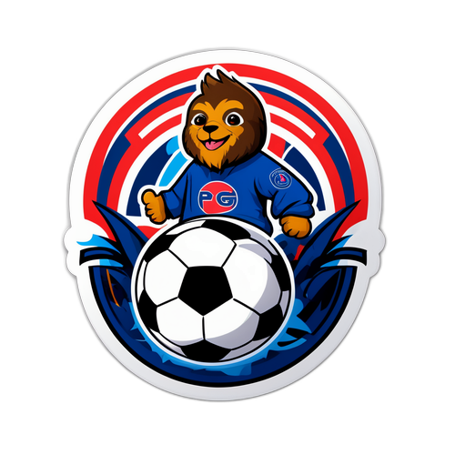 Enerhetikong Sticker ng PSG Mascot