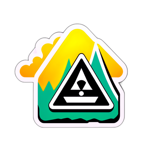 PLTR 주식 상승 경고 아이콘 디자인 스티커