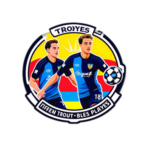 Динамическая наклейка, представляющая моменты матча Труа-Ленс