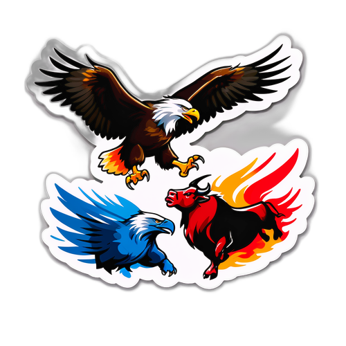 競賽瞬間：老鷹與公牛的激戰