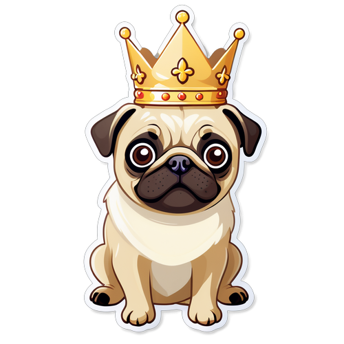 Meet the Royal Pug: The Adorable Crowned Canine Taking Over Your Heart!