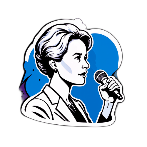 Sticker van Jo Vandeurzen met toespraak