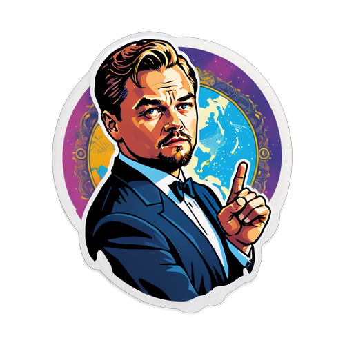 Autocollant de Leonardo DiCaprio dans son rôle emblématique