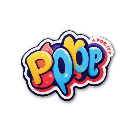 Colorful "Pop" Sticker
