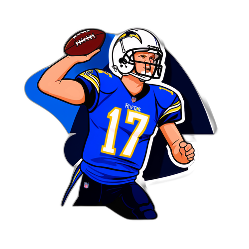 Conception de Philip Rivers en pleine action sportive