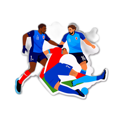 Sticker hành động giữa Iceland và Pháp