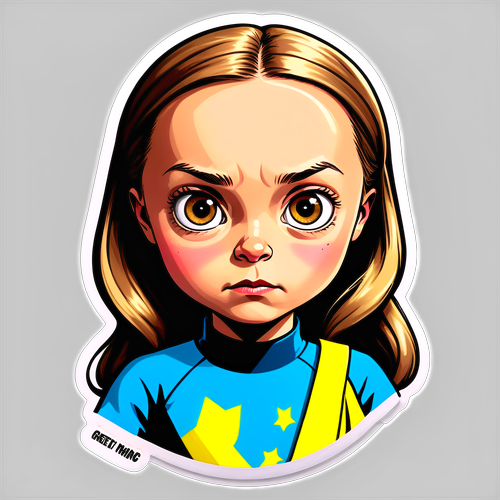 Greta Thunberg als Klimasuperheldin im Comic-Stil