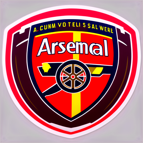 Arsenal Naklejki z Sloganem 'Gunners Never Say Die'