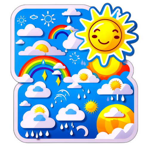 一周天氣預報貼紙