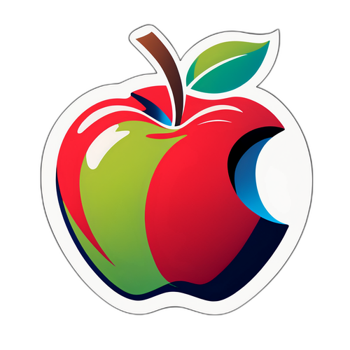 Artystyczny naklejka z logo Apple