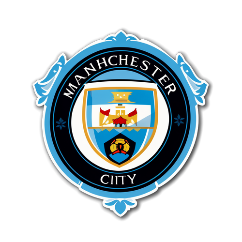 Sticker ya Alama ya Manchester City FC