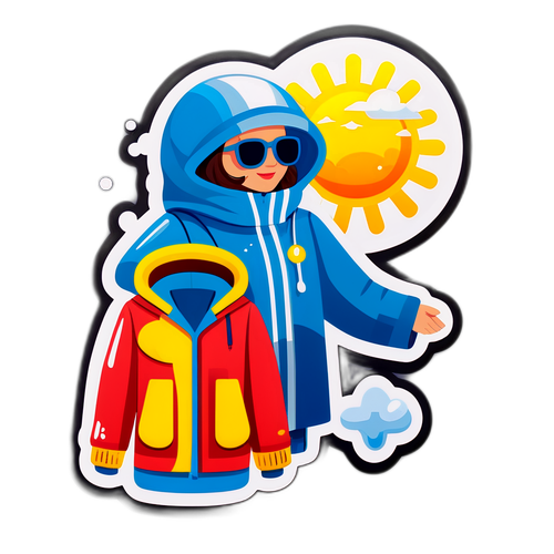 Stiker Ramalan Cuaca Bergaya