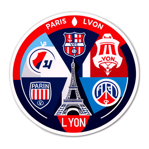 Nálepka s motivem zápasu Paris vs Lyon