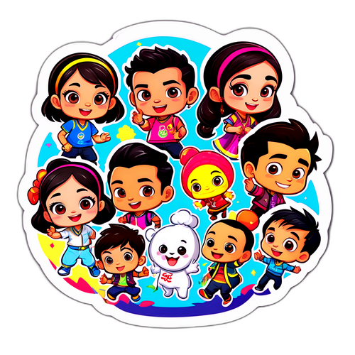 สติกเกอร์การ์ตูนน่ารักจาก 'Jai Khang Jao ep 12'