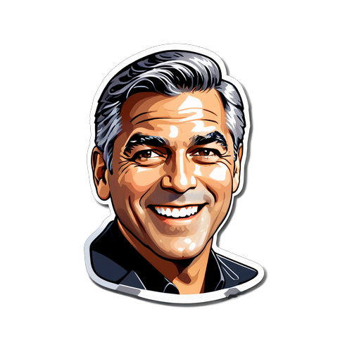 Il Sorriso di Clooney: L'Adesivo Che Aggiunge Un Tocco di Glamour alla Tua Vita!