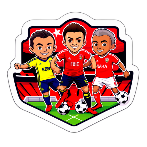 Vikosi vya Fenerbahçe na Benfica wakicheza mpira wa miguu