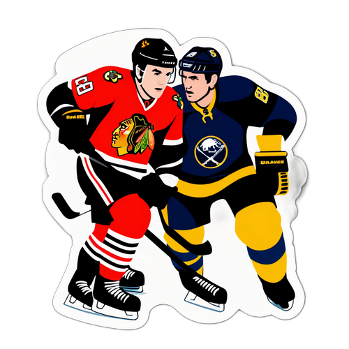 Blackhawks vs Sabres Rivalry Sticker