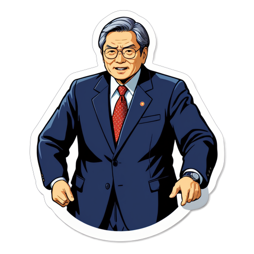 情熱を伝える斎藤知事のイラスト