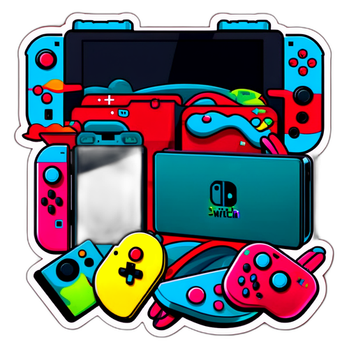 Nintendo Switch 2: Kolorowy Sticker Konsoli