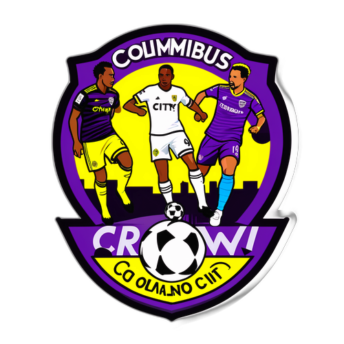 Stiker Pertandingan Ramah antara Columbus Crew dan Orlando City