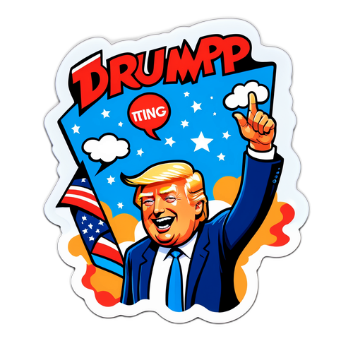 Comic-stílusú Donald Trump bejelentése