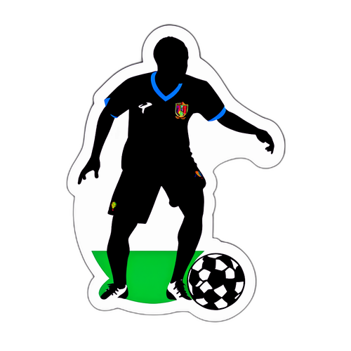 Силуэт Сейду Думбии на поле с мячом