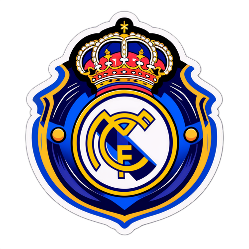 Real Madrid logo med triumferende fans