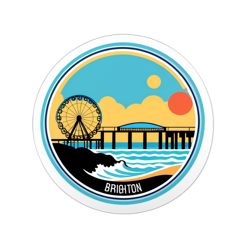 Diseño de adhesivo de la ciudad de Brighton