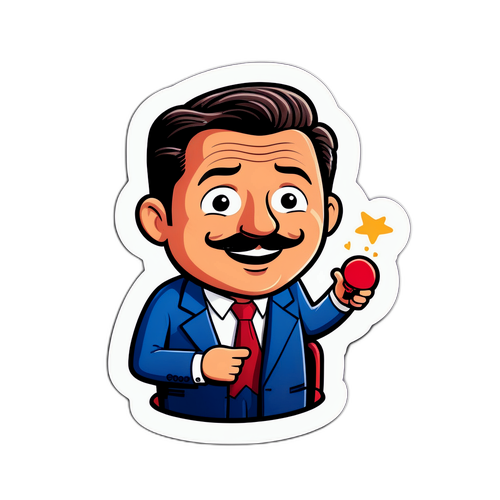 Sticker di un Chiacchierone in un Talk Show Notturno