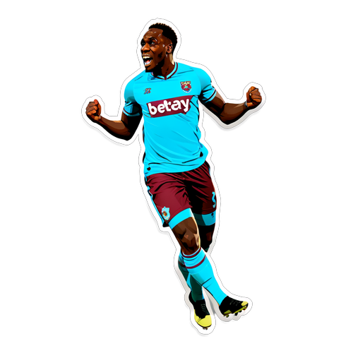 Pelekat Emblem West Ham Bersama Michail Antonio