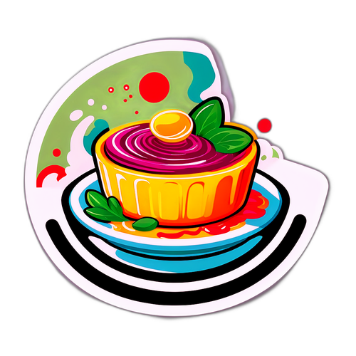 Renkli Şef Yemeği Sticker