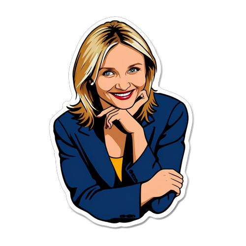 Sticker jucăuș cu Cameron Diaz