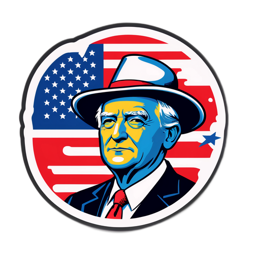 미국 정부 셧다운 상황을 풍자하는 유머러스 스티커