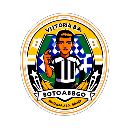 Stiker Vintage Pertandingan Vitória vs Botafogo