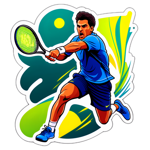Sticker Kuasa Carlos Alcaraz di Padang Tenis