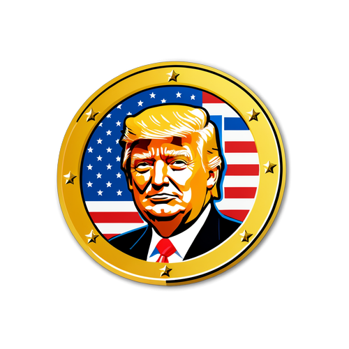 Trump Coin Sticker