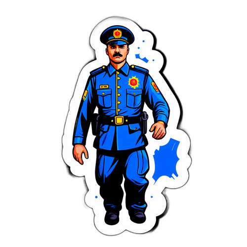 Ofițer de poliție român în acțiune