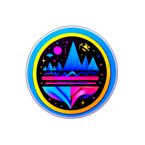 Futuristic Solana Trend Graph Sticker