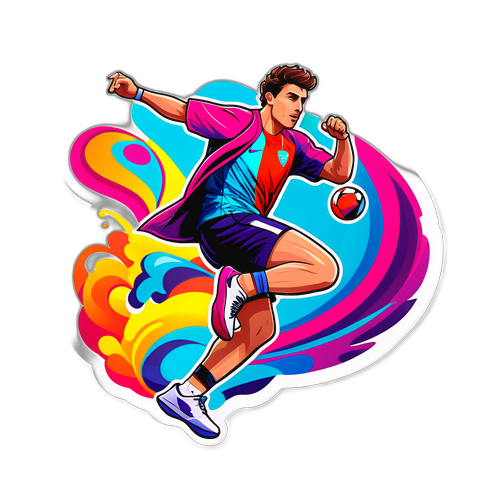 Sticker na may Deni Avdija sa isang Pose ng Aksyon