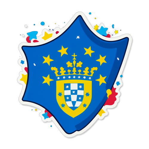 Speelse sticker van de vlag van San Marino
