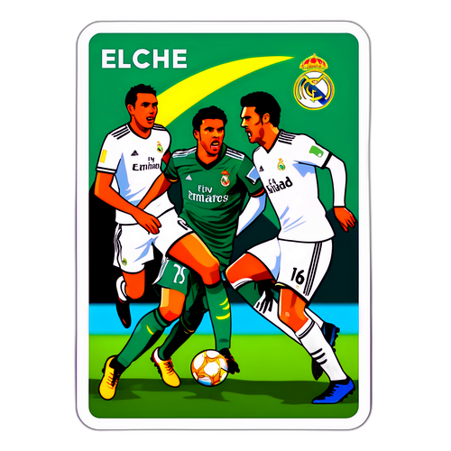 Elche mot Real Madrid - Spänning på planen