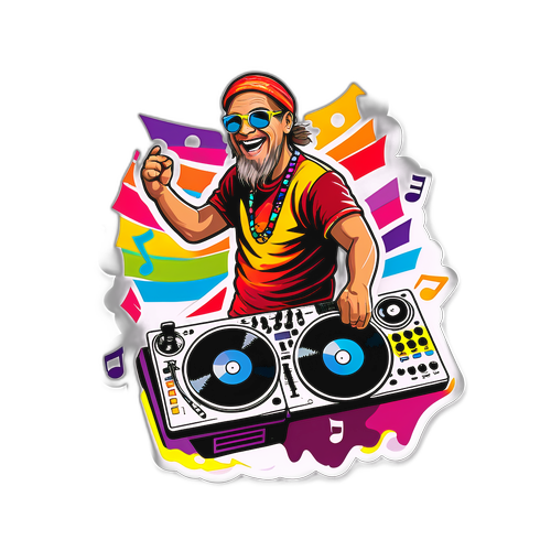 Dancing DJ Ötzi Sticker