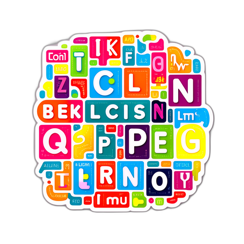 Stiker Terinspirasi Wordle Berwarna-warni