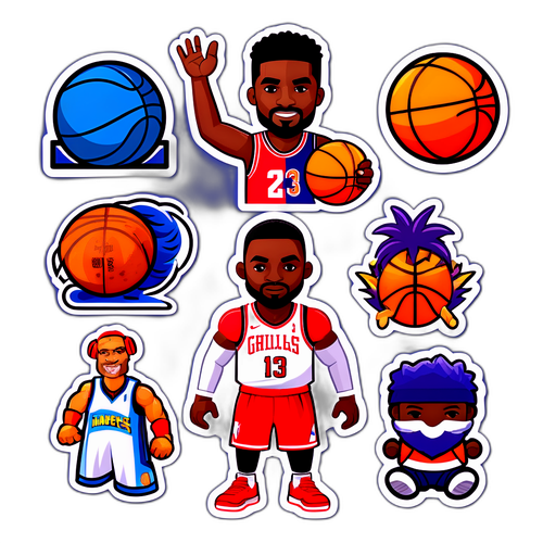 NBA 팬 캐릭터 스티커