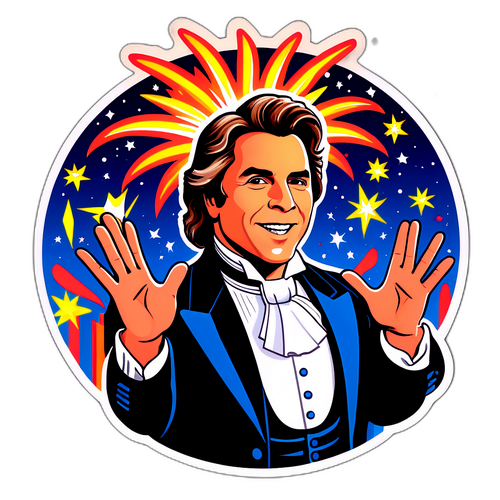 Une illustration vintage de Roberto Alagna sur scène