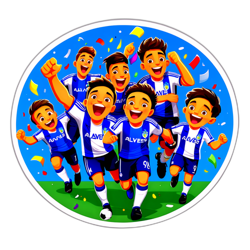 עיצוב קרטוני של קבוצת אלבס חוגגת שער